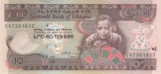 Ethiopia 10 Birr 2017 p.48g